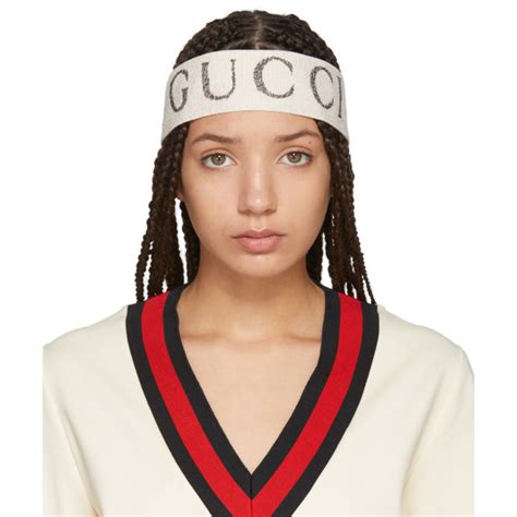 white elastic gucci headband|authentic Gucci headband for sale.